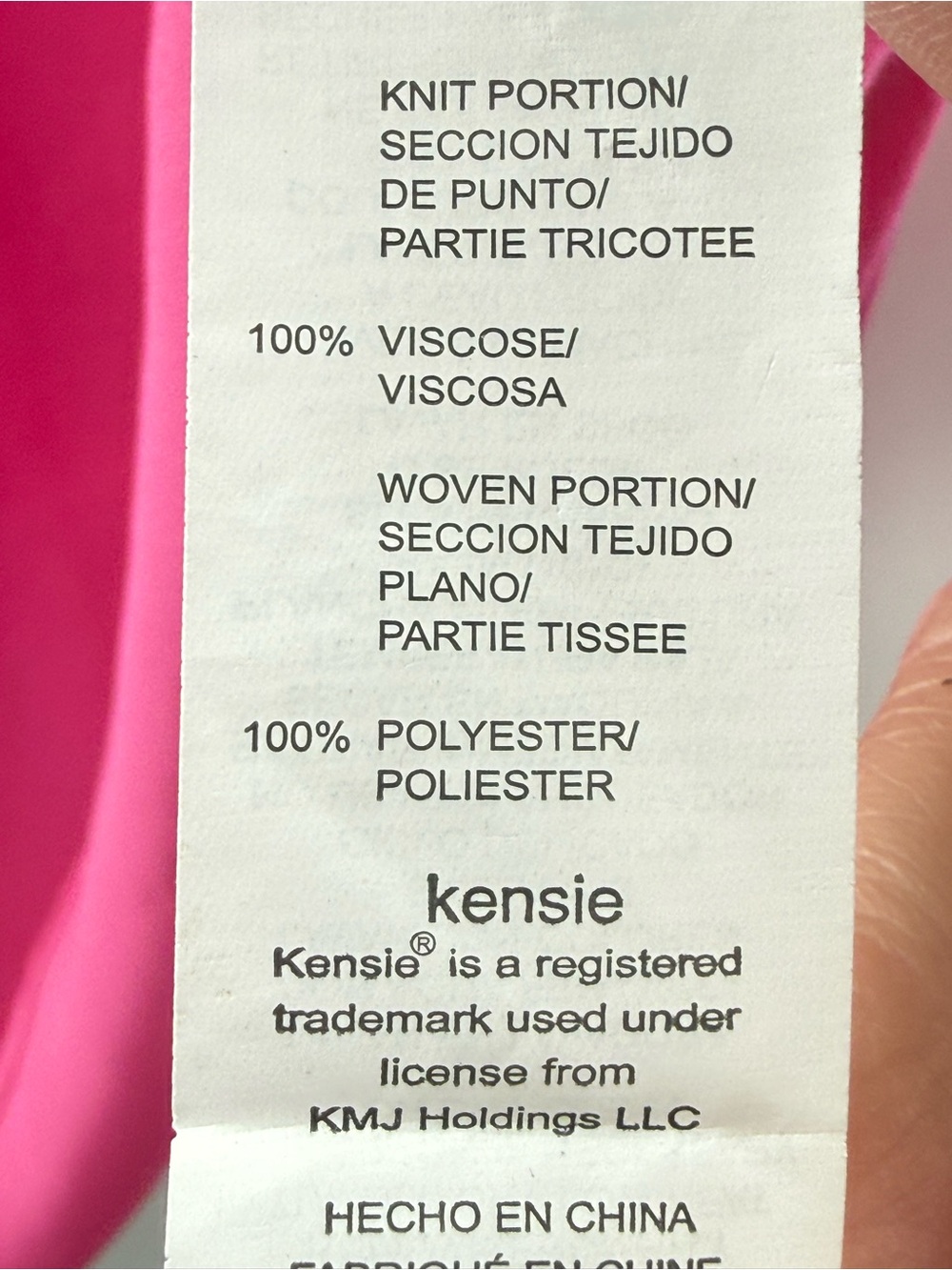 NWT Kensie Long Roll Tab Sleeve Pull Over V-Neck Blouse Lightweight Hot Pink S - Picture 10 of 11